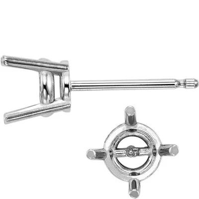 EF-38M: 4 PRONG ROUND FRICTION LIGHT WEIGHT METAL MOLD CAST EARRING