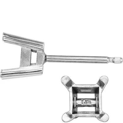 EF-64: FRICTION SQUARE 4 PRONG WIRE CAST EARRING METAL MOLD