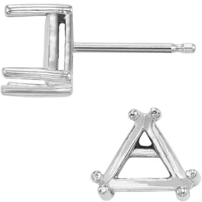 EF-66: TRIANGLE 6 PRONG CAST EARRING