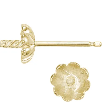 EF-80C: FRICTION PEARL CUP CAST EARRING