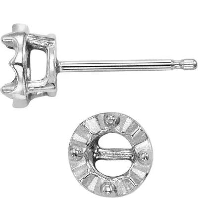 EF-IS10: 4 PRONG ROUND FRICTION ILLUSION CAST EARRING