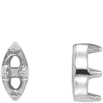IT-M2: MARQUISE SHAPED 2 STONE ILLUSION CLUSTER CAST SETTING