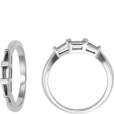 RS-125WB: TAPERED BAGUETTE WEDDING BAND 3 STONES