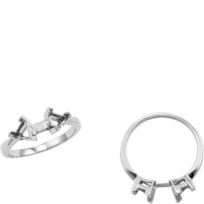 RS-151: TRIANGLE V-PRONG RING