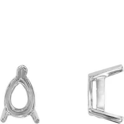 S-102: V-PRONG CAST PEAR SHAPED SETTING WITH AIRLINE