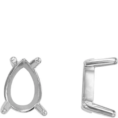 S-104: 4-PRONG CAST PEAR SHAPED SINGLE BASE SETTING