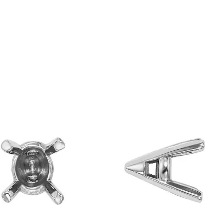 S-109: 4-PRONG CAST TAPERED OVAL SETTING WITH PADS