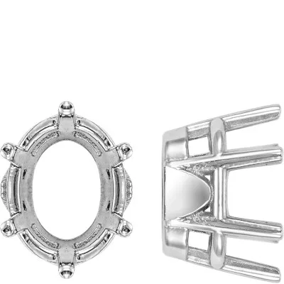 S-110: 6-PRONG CAST OVAL WIRE SETTING