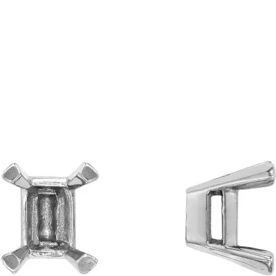 S-116: EMERALD CUT 4-PRONG TAPERED CENTER HEAD CAST SETTING