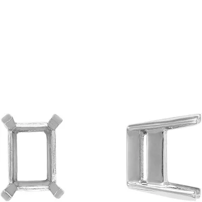 S-117: EMERALD CUT 4-PRONG CAST SETTING
