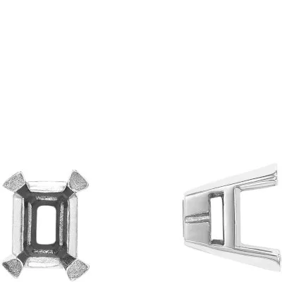 S-119: EMERALD CUT 4-PRONG HEAVY CAST SETTING