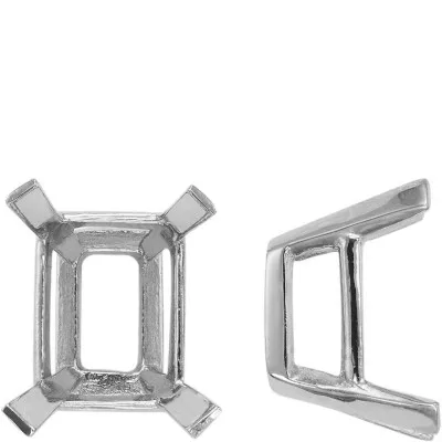S-120: EMERALD CUT 4-PRONG HEAVY CAST SETTING