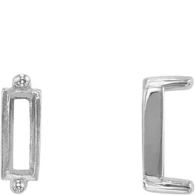 S-126: 2-PRONG STRAIGHT BAGUETTE CAST SETTING