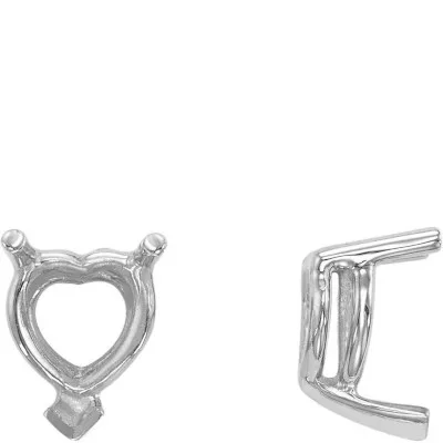 S-141: HEART SHAPED V-PRONG WIRE CAST SETTING