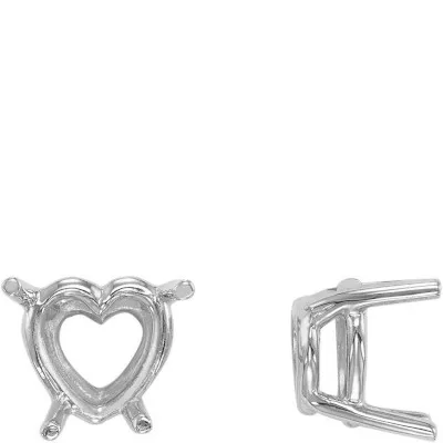 S-143: HEART SHAPED 4-PRONG WIRE CAST SETTING