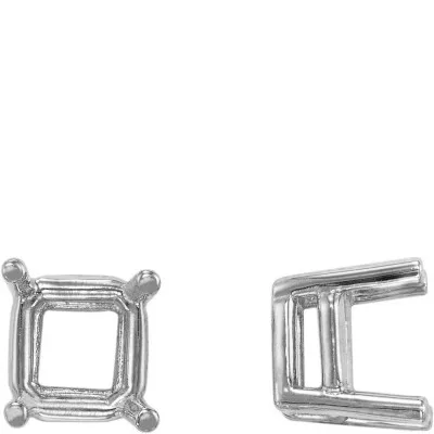 S-157: SQUARE SHAPED 4-PRONG WIRE CAST SETTING
