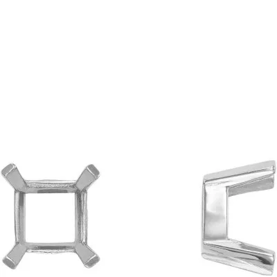 S-163: SQUARE SHAPED 4-PRONG SINGLE BASE CAST SETTING