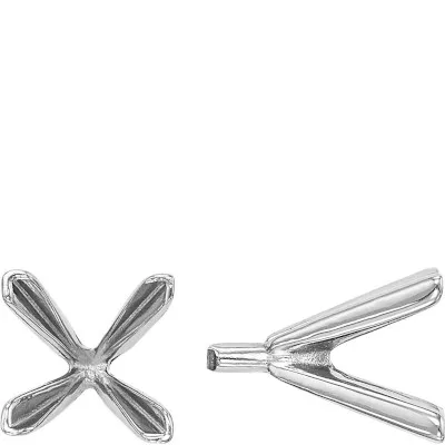 S-164: SQUARE SHAPED V-PRONG CAST SETTING W/ PEG