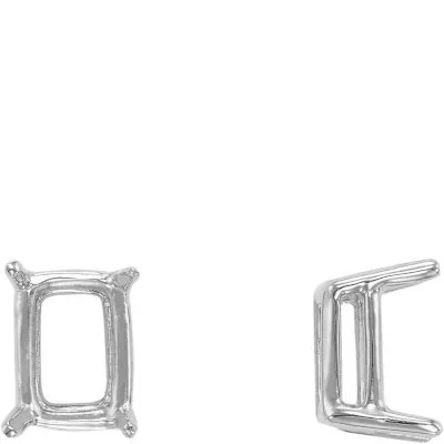 S-185: 4-PRONG CAST EMERALD CUT LIGHT SETTING