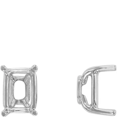 S-186: 4-PRONG CAST TAPERED EMERALD CUT WIRE SETTING