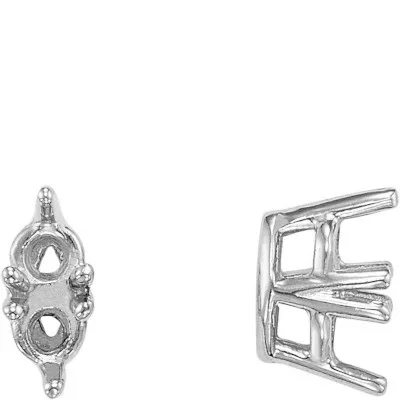 S-2: MARQUISE WIRE 2-STONE CLUSTER CAST SETTING
