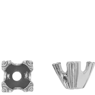S-35: 4-PRONG ROUND CAST ANTIQUE FISHTAIL SETTING