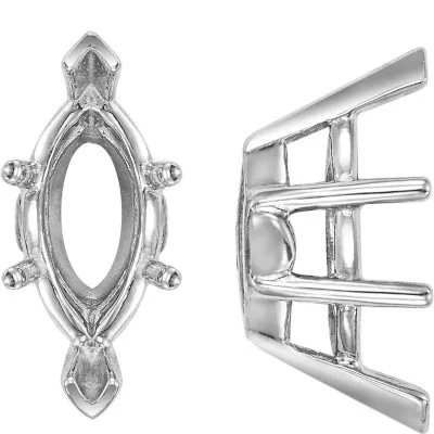 S-74: V-PRONG MARQUISE CAST SETTING WITH PADS