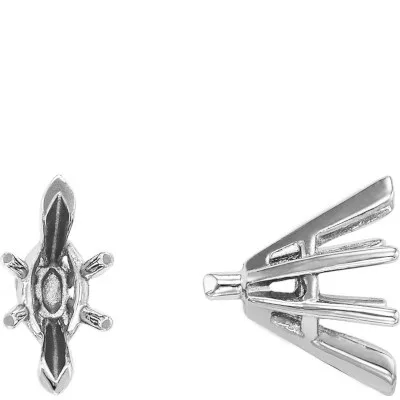 S-75: V-PRONG MARQUISE CAST SETTING WITH PEG