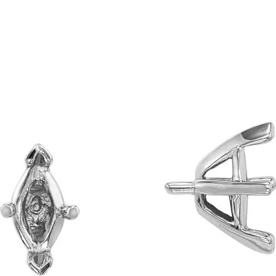 S-77: V-PRONG MARQUISE CAST WIRE SETTING WITH PEG
