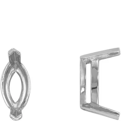 S-82: V-PRONG MARQUISE HEAVY FLAT SIDED CAST SETTING WITH AIRLINE