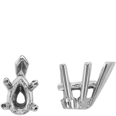 S-96: PEAR SHAPED V-PRONG CAST TAPERED SETTING