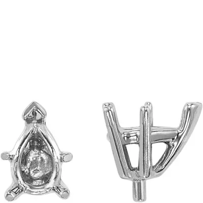 S-98: PEAR SHAPED V-PRONG CAST SETTING WITH PEG
