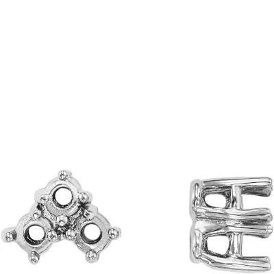 SET-3: 3-STONE CLUSTER CAST SETTING