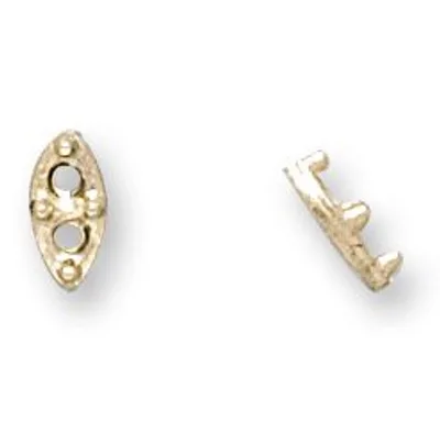 IS-M2: MARQUISE SHAPED 2 STONE ILLUSION CLUSTER CAST SETTING