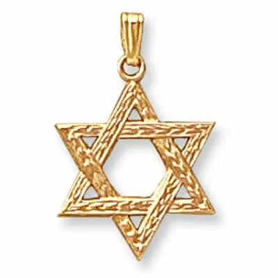 JS-13: JEWISH STAR WITH TEXTURED DESIGN