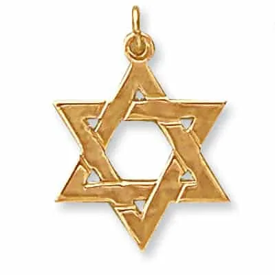 JS-14: JEWISH STAR WITH TEXTURED DESIGN