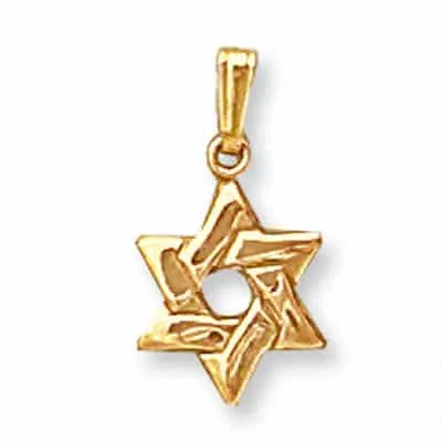 JS-22: JEWISH STAR WITH TEXTURED DESIGN