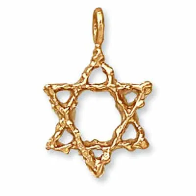 JS-27: JEWISH STAR WITH TEXTURED DESIGN
