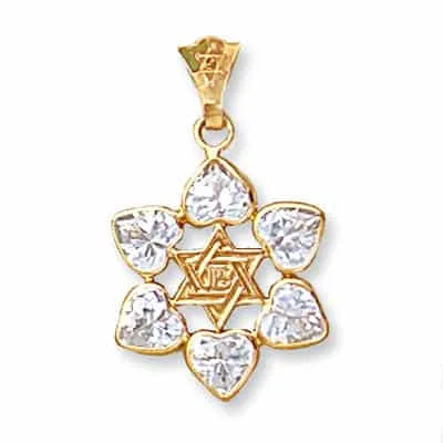 JS-30: JEWISH STAR WITH ZIRCONIA