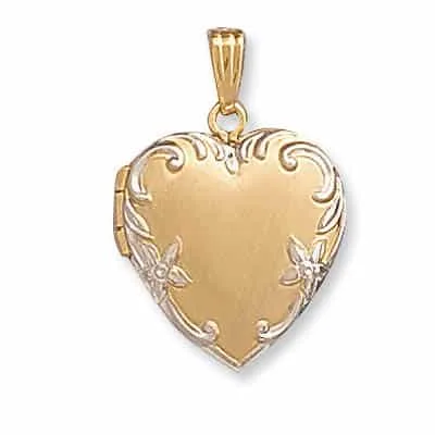 LOH-922: HEART SHAPED LOCKET WITH DESIGN