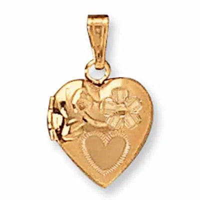 LOH-944: HEART SHAPED LOCKET WITH HEART DESIGN