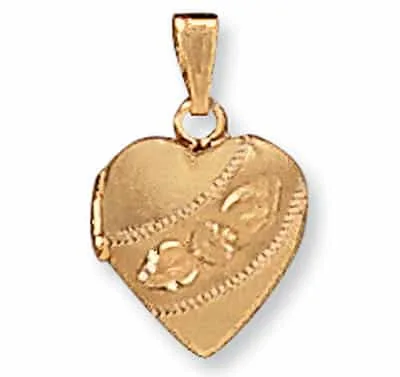 LOH-945: HEART SHAPED LOCKET WITH HEART DESIGN