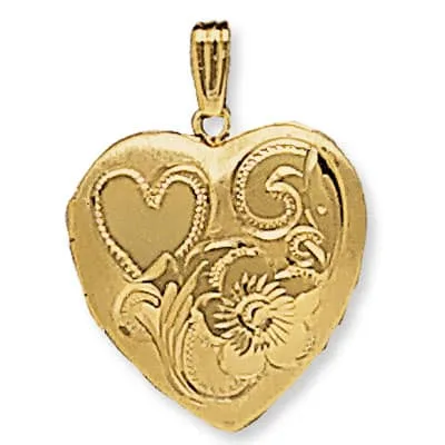 LOH-972: HEART SHAPED LOCKET WITH HEART DESIGN