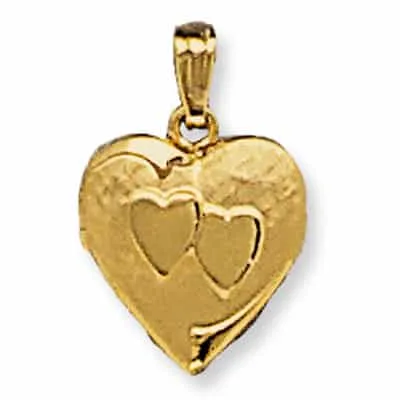 LOH-975: HEART SHAPED LOCKET WITH HEART DESIGN