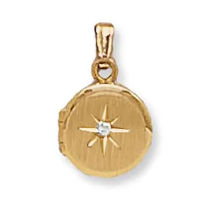 LOR-710: ROUND SHAPED LOCKET 1 DIAMOND CENTER