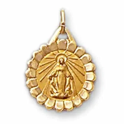 M-13: SCALLOPED MIRACULOUS ROUND MEDAL