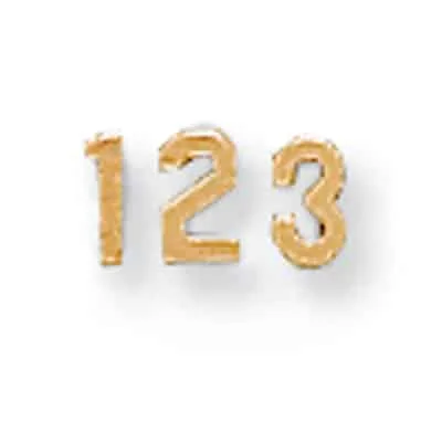 N-10: 3MM DIE-STRUCK STAMPED NUMBERS