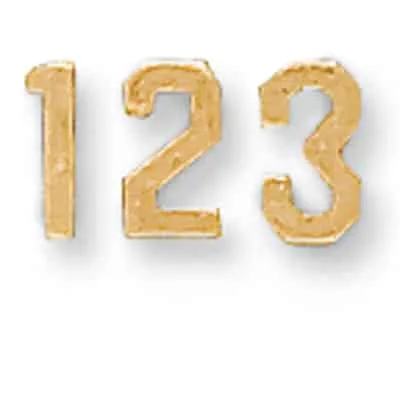 N-12: 6MM DIE-STRUCK STAMPED NUMBERS