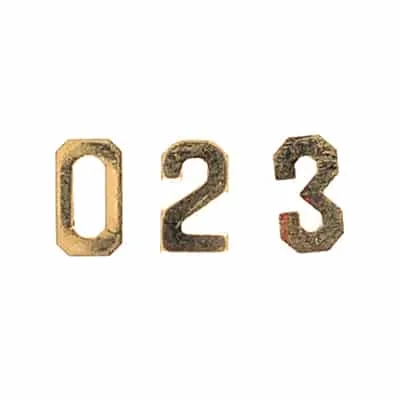 N-13: 8MM DIE-STRUCK STAMPED NUMBERS