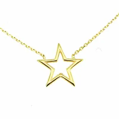 NC-STAR: ASSEMBLED OPEN WIRE STAR ADJUSTABLE NECKLACE